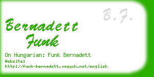 bernadett funk business card